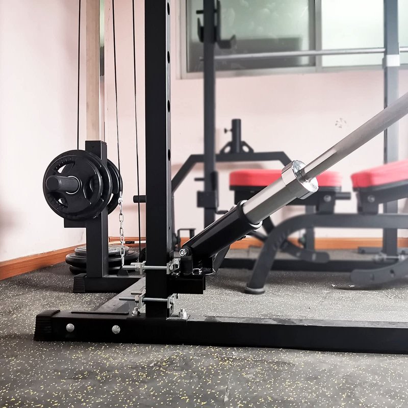 BLUSLM T Bar Row Platform Landmine Attachments for Squate Rack or Wall Mount Fits 2-inch Barbell, Landmine Base Gym Equipment, Power Cage Landmine for Almost of Power Rack (Style 2)