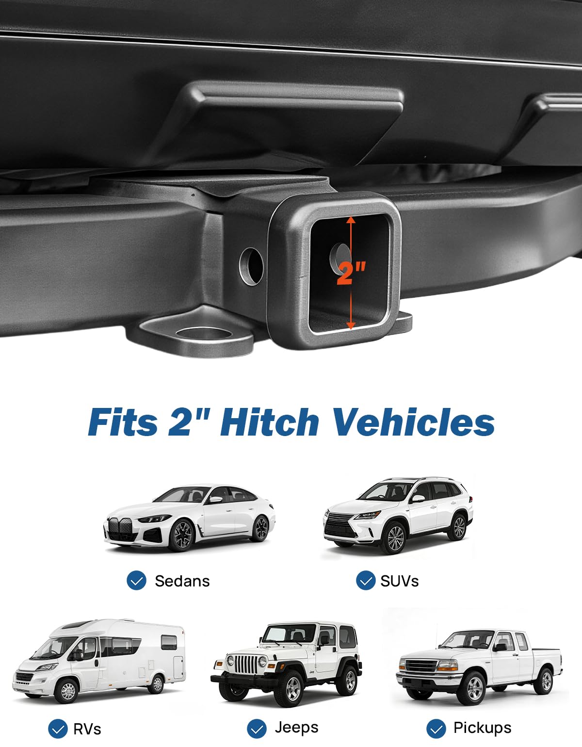 JOYTUTUS 2-3/4-Bike Hitch Bike Rack, 164 LBS Capacity Bike Carrier for Car, SUV, Truck, Easy Install & Anti-Theft Bike Rack Hitch for 2” Receiver, Smart Tilting & Fold Design