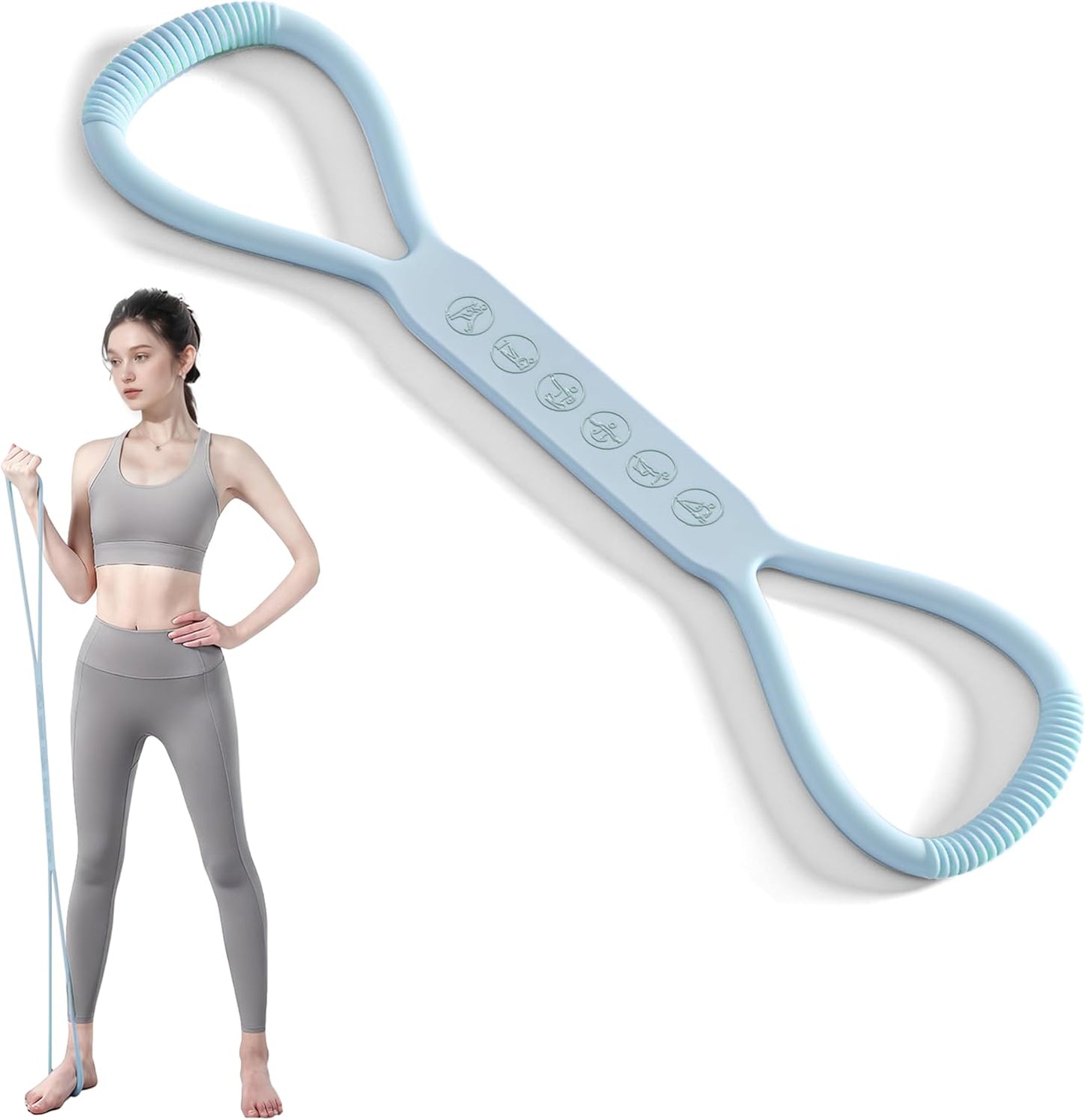 PROIRON Figure 8 Resistance Bands - Versatile 15/25/35 LBS for Yoga & Strength Training | Ideal for Arms, Chest & Shoulders
