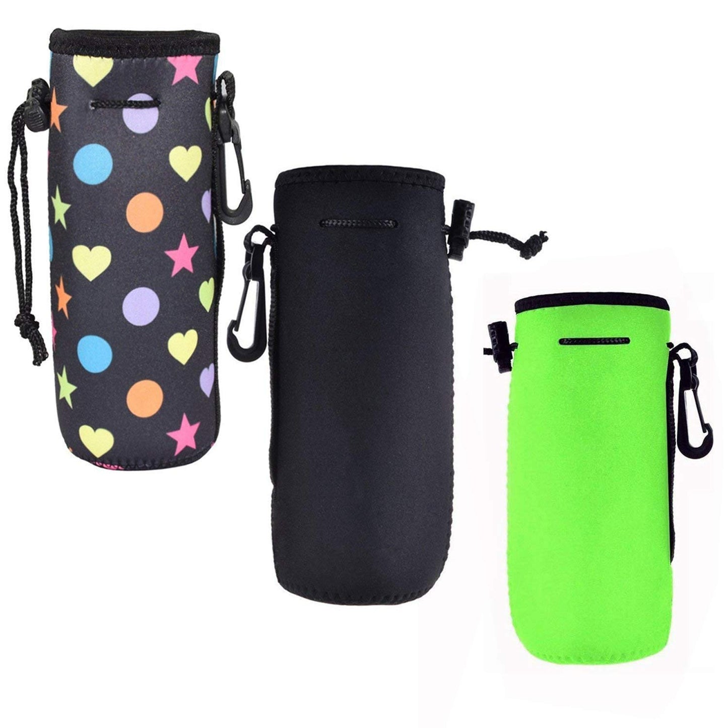 Af-Wan Water Bottle Cooler Carrier,Protable Neoprene Insulated Water Drink Bottle Cover Sleeve Tote Bag Pouch Holder Strap 16oz - 20oz water.1Pack(3pcs) (BBG)