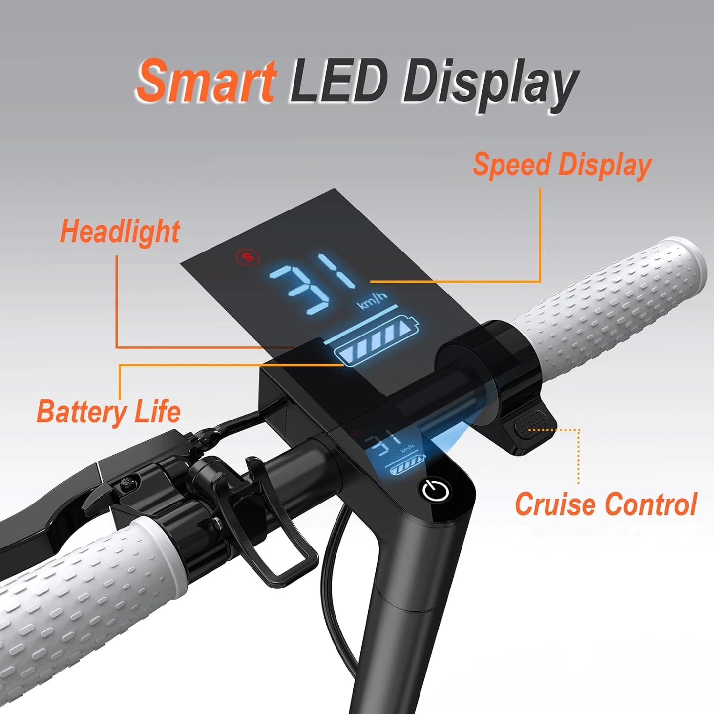 NAVIC Electric Scooter for Adults - Top Speed 22 MPH | 28-Mile Range | Dual Suspension & APP Control