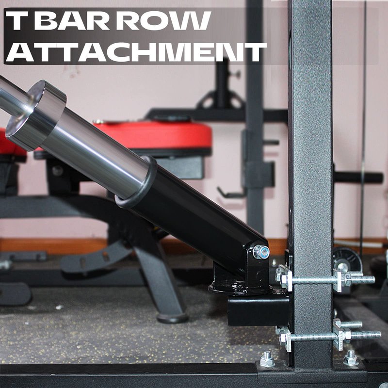 BLUSLM T Bar Row Platform Landmine Attachments for Squate Rack or Wall Mount Fits 2-inch Barbell, Landmine Base Gym Equipment, Power Cage Landmine for Almost of Power Rack (Style 2)