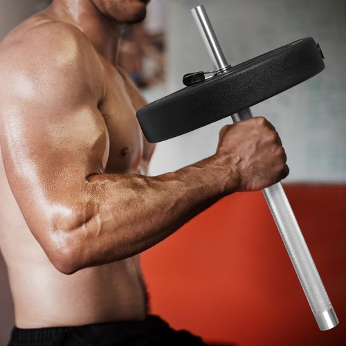 DASKING 4ft/4.9ft Barbell, 1-Inch Standard Detachable Bar, Portable Strength Training Bar for Weightlifting, Squat, Bench Press, Home Gym, 450LBS, Includes Silent Collars (4.9 Ft)