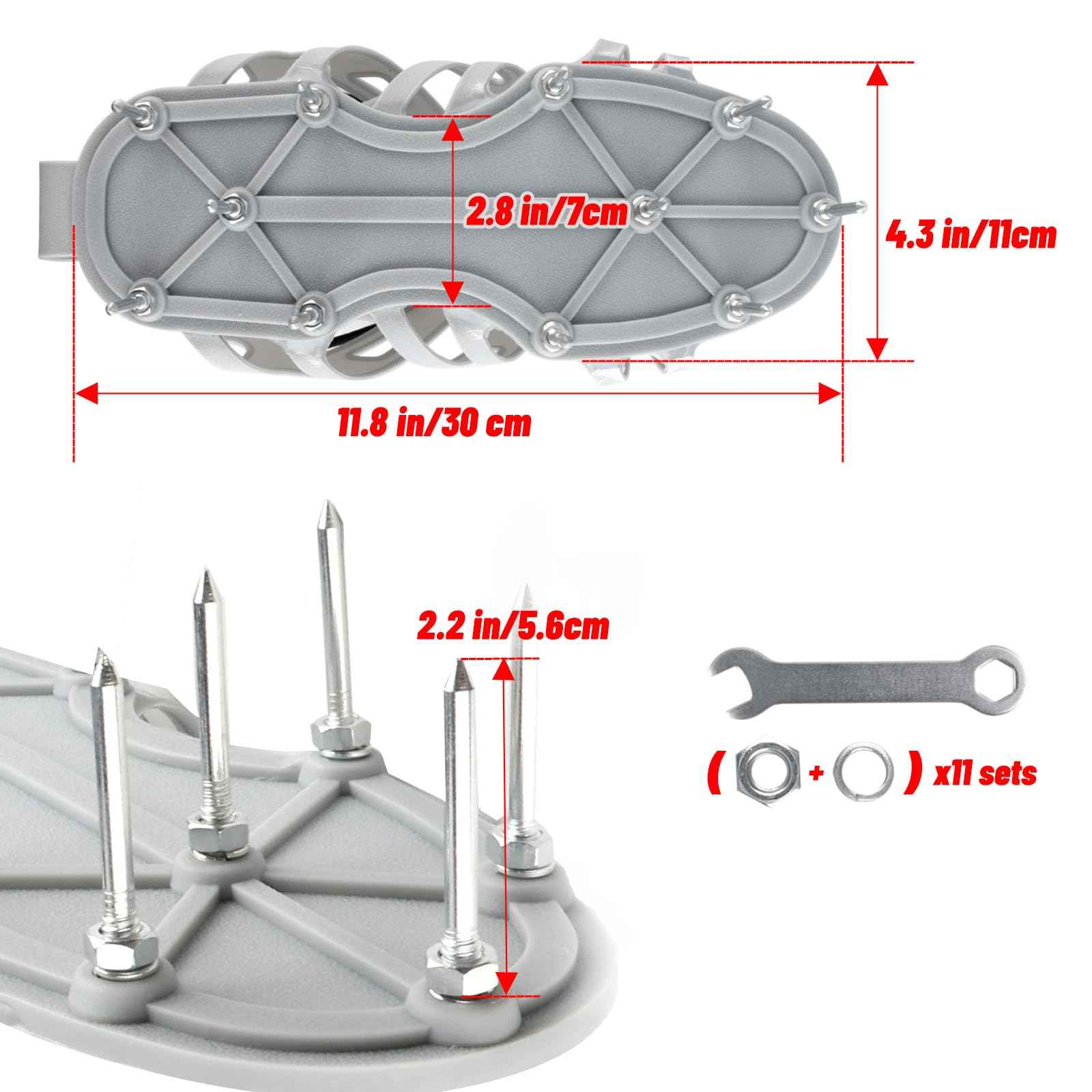 JIAN BOLAND Lawn Aerator Shoes - Wrap Around Lacing Design Spiked Shoes for Lawn Aerator, Flexible Bendable Sole Walk Freely One Size Fits All, Grass Aeration Spikes Tools