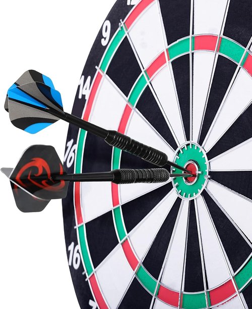 Accmor Steel Tip Darts Set - 12 Pack of 24g Professional Metal Darts for Ultimate Precision