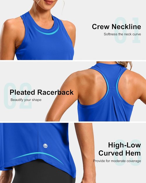 G Gradual Women's Racerback Workout Tank Top - Loose Fit Athletic Yoga Shirt for Gym & Running