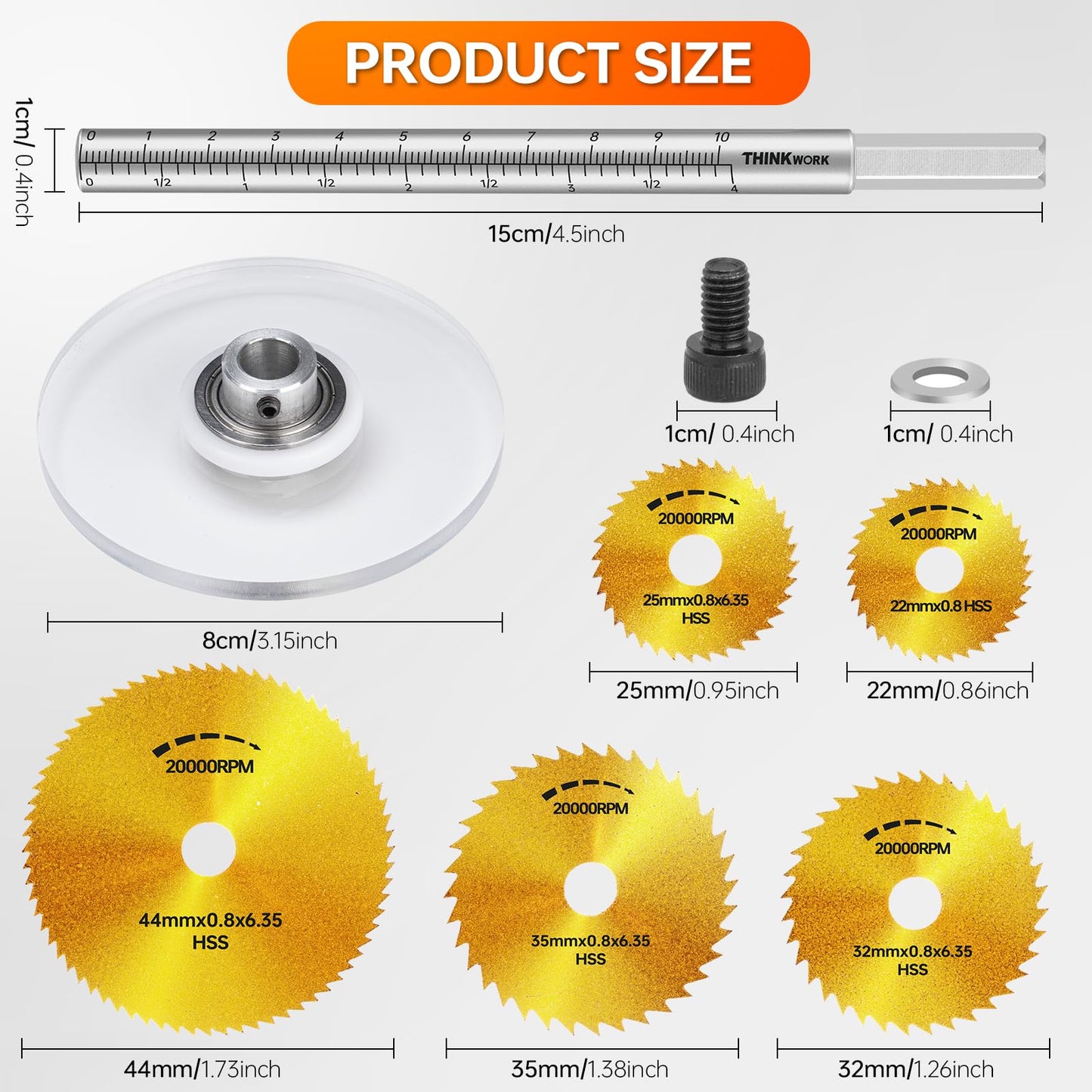 Inside Pipe Cutter for PVC Pipe, Cutter Tool Set with Scale Adjustable Depth Gauge, 5PCS Saw Blades and Hex Shank, Internal Plastic ABS Pipe Cutter Set