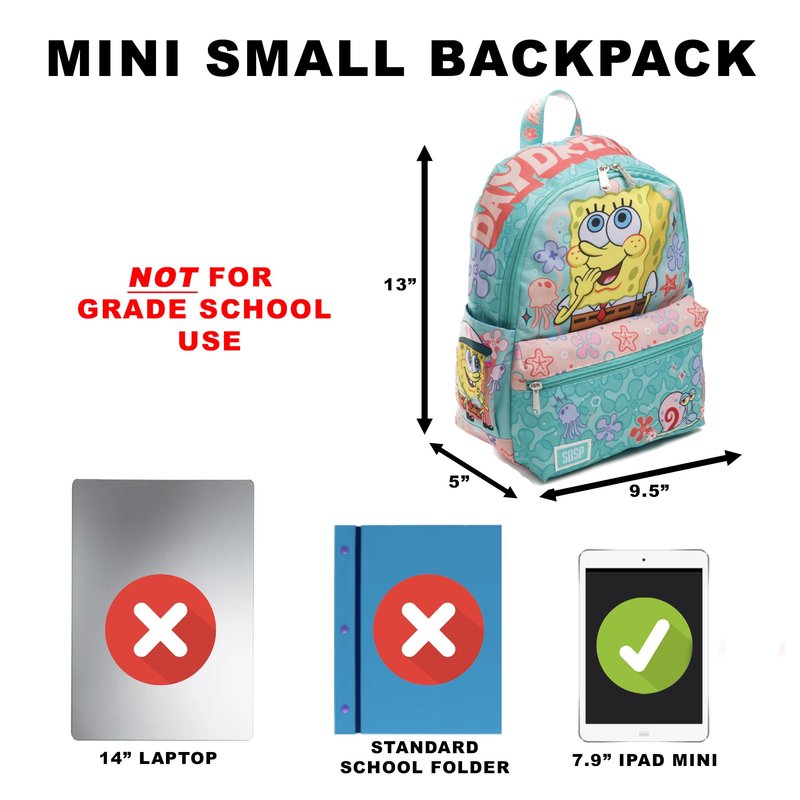 Wondapop Spongebob Squarepants Daydreamer 13" Deluxe Nylon Mini Backpack
