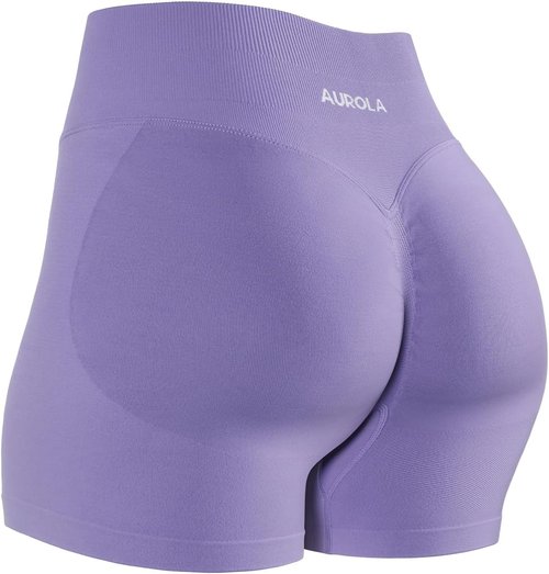 AUROLA Workout Shorts for Women - No Roll Up, Squat Proof, Scrunch Seamless Compression | Multiple Sizes Available