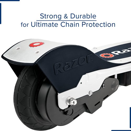 AlveyTech Chain Guard for Razor E200 & E275 (Version 36+) Scooters - Replacement Scooter Chain & Link Cover Protector with Mounting Screws, Accessories & Parts for Razor Electric Chain-Drive Models