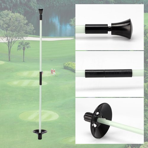 KVMORZE Golf Flagstick, Golf Pole Pin Flagpole Portable Detachable Design, Practice Putting Green Flag Stick for Yard Club, Backyard GolfCourse 3FT Heights Available, 3 Pack