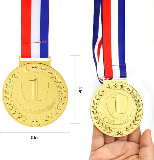 Abaokai Olympic Style Winner Medals - Gold, Silver, Bronze Awards | 3-Inch Competition Prizes