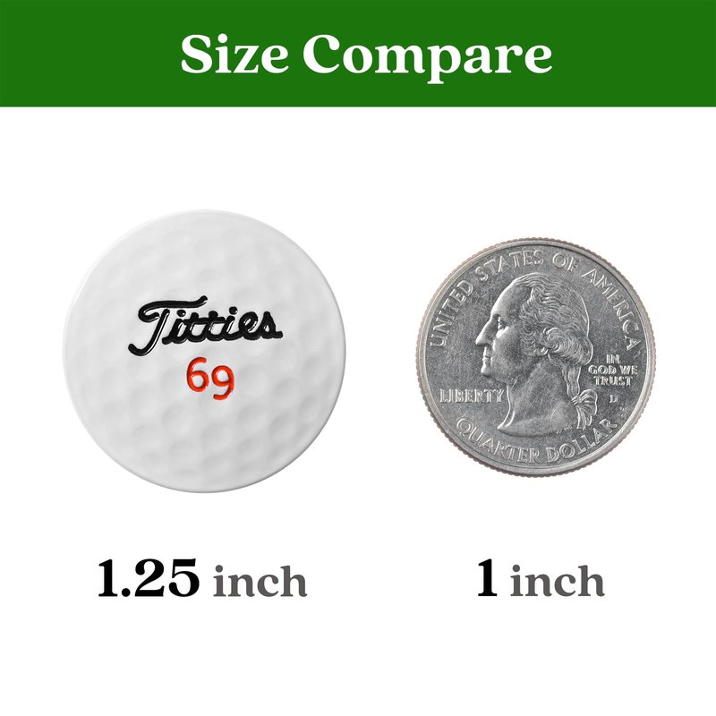 ZEETY Funny 3D Golf Ball Marker with Magnetic Hat Clip – Unique Golf Gifts & Golf Accessories for Men and Women Golfers
