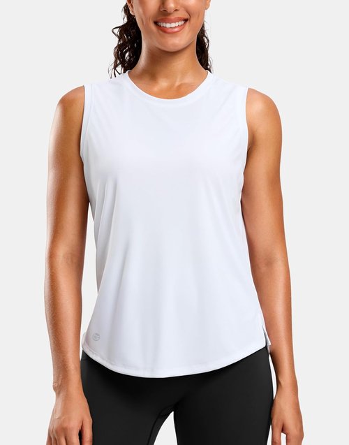 G Gradual Women's Sleeveless Workout Tops - Lightweight High Neck Athletic Tank for Yoga & Tennis