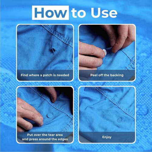aZengear Repair Patches - Waterproof Self-Adhesive for Jackets, Tents, Shoes & More | 11 Pcs, Turquoise