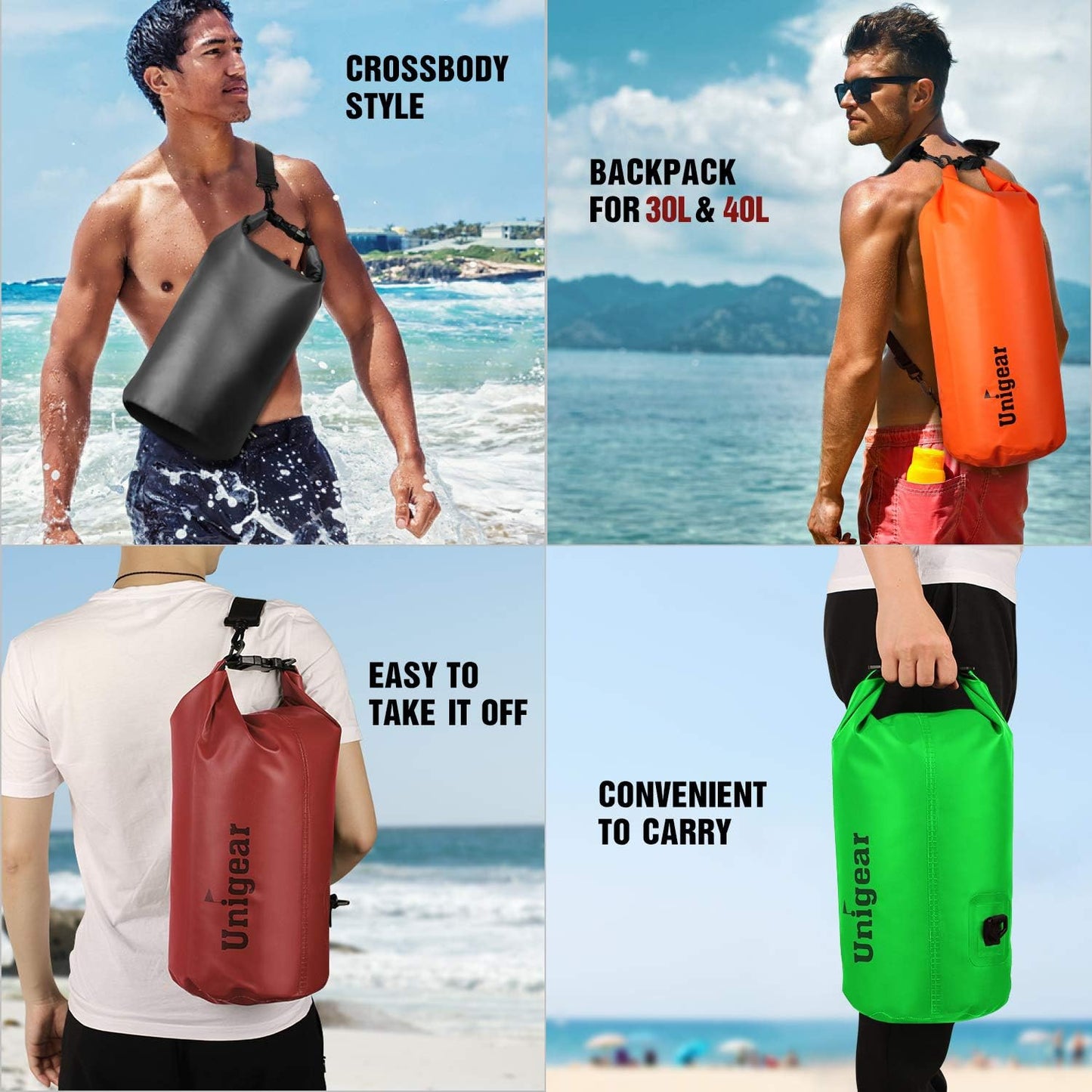 Unigear Waterproof Dry Bag - Lightweight Floating Storage for Kayaking, Boating, Fishing | 2L-40L Sizes