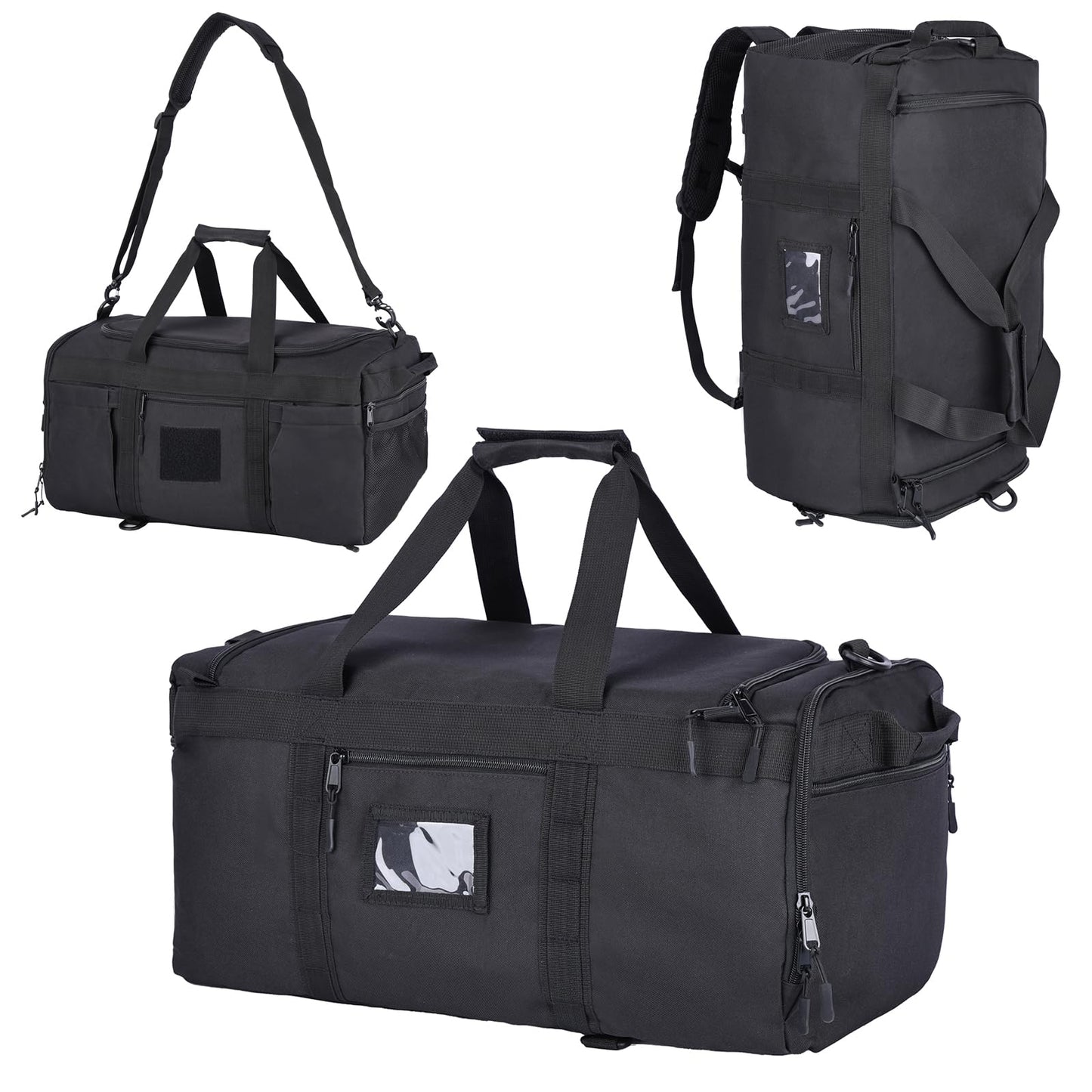 Greencity Gym Bag Duffel Bag with Shoe Compartment for Men Sports Duffels Bag Fitness (Black)