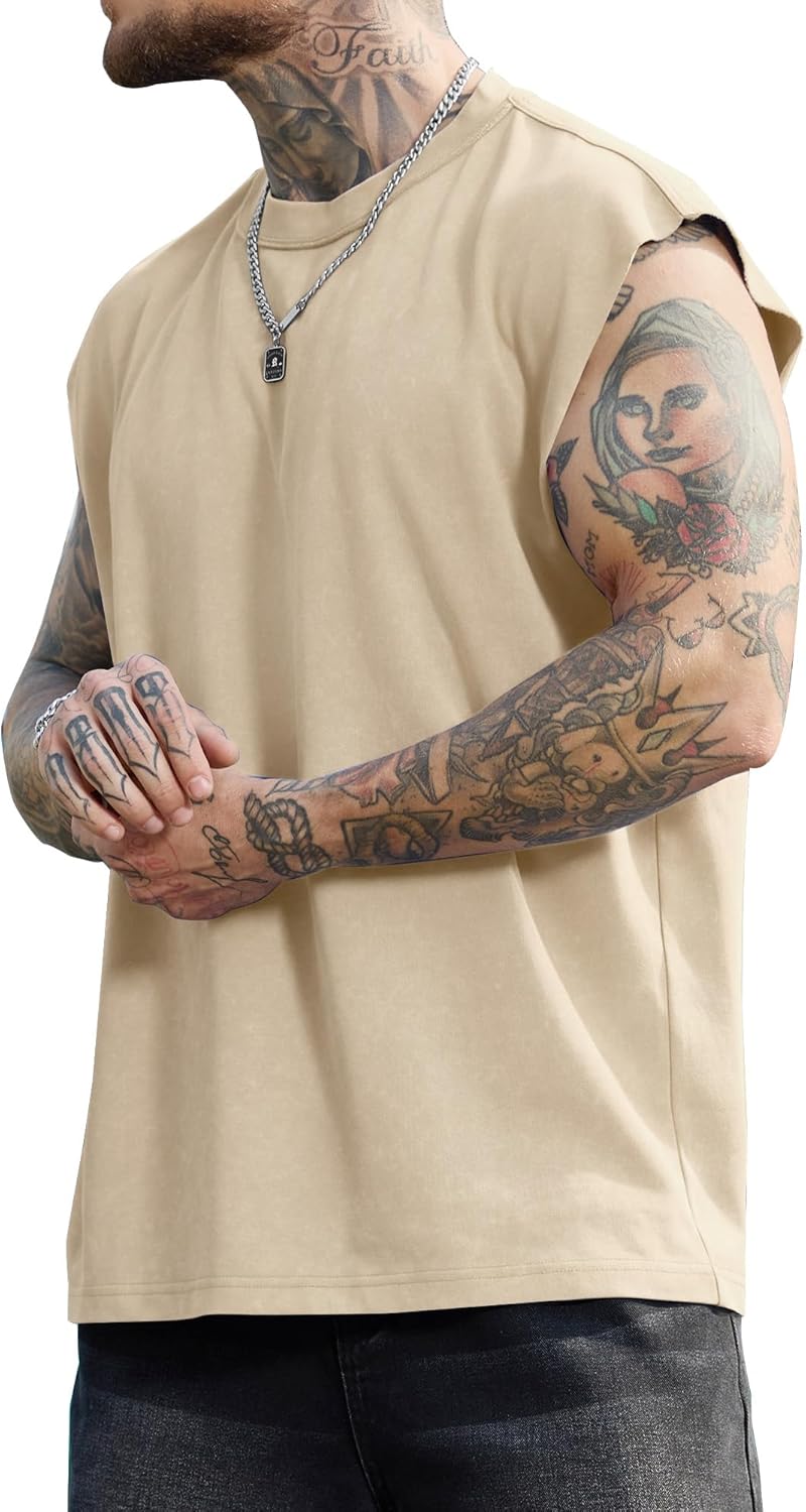 PLEPAN Men's Muscle Tank Tops - Sleeveless Workout Tee for Gym | Stylish and Comfortable Fit