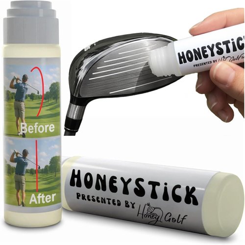 Honey Golf HoneyStick Anti Slice Gel for Golf Clubs - Anti-Hook Spin Reducer for Driver, Woods, Hybrids, Irons - Golf Accessories for Men - Golfers Must Haves & Essentials - 3 Pack