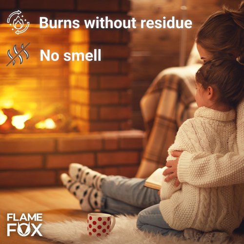FlameFox Fire Starters – 200 Pack Natural Wood Wool | Odorless, Long-Burning Tumbleweeds for Charcoal, Fireplace, Campfire, Wood Stove & Pizza Oven
