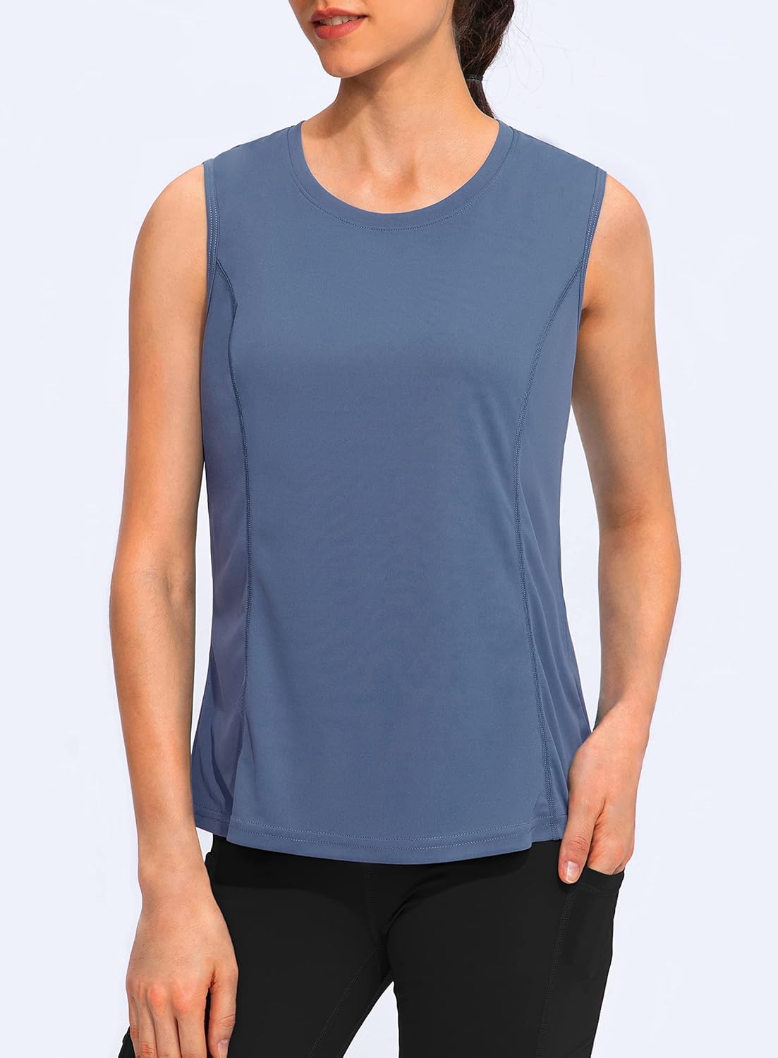 YYV Women's Workout Tank Tops - Lightweight Sleeveless Athletic Shirts for Running, Yoga & Tennis