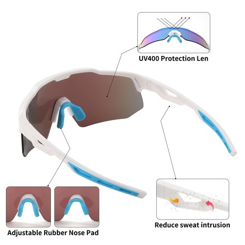 FEISEDY Sports Sunglasses Cycling Glasses for Men and Women,UV400 Protection Glasses for Baseball Fishing Golf B0069