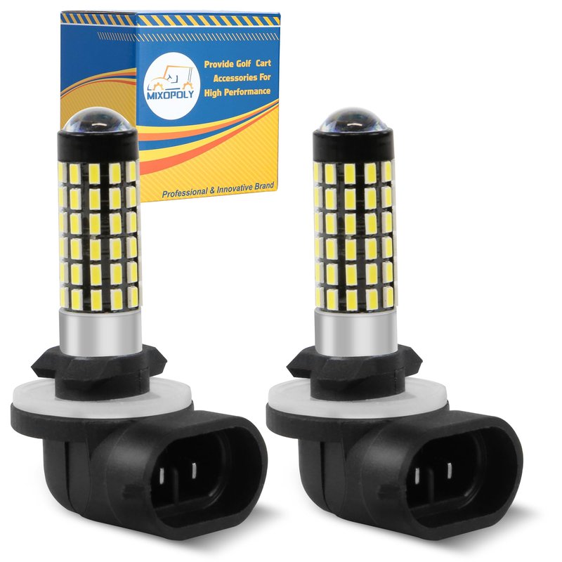 Mixopoly 881 Golf Cart Headlight Bulb for EZGO, Club Car DS/Precedent, 12V Head Light Bulbs Replacement, Super Bright Fog Light Bulbs, Replace OEM 1019881-01, 740047-G01