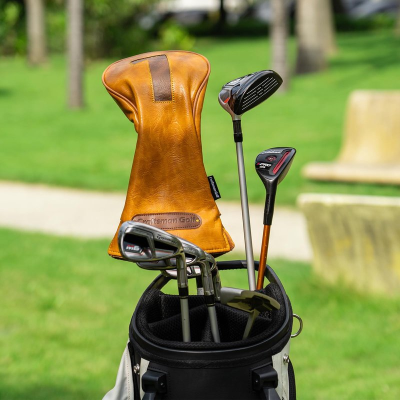Craftsman Golf Vintage Leather Brown Golf Club Headcover for Driver
