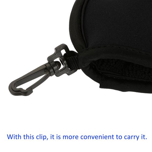 M METERXITY 2 Pack Gold Ball Washer - Golf Portable Cleaner Towel Pouch Pocket, Soft & Comfortable, Apply to Outdoor (Black)