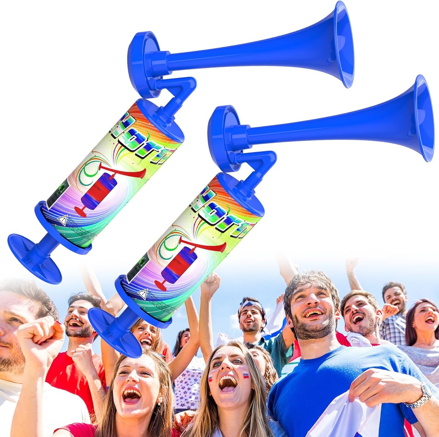 Air Horn | 120DB Marine Safety Alarm for Hiking & Boating | Portable Bear Defense - 2PCS