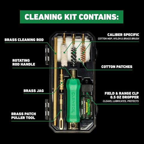 CLENZOIL Pistol Cleaning Kit - Complete Handgun Care Set for Field & Range Use