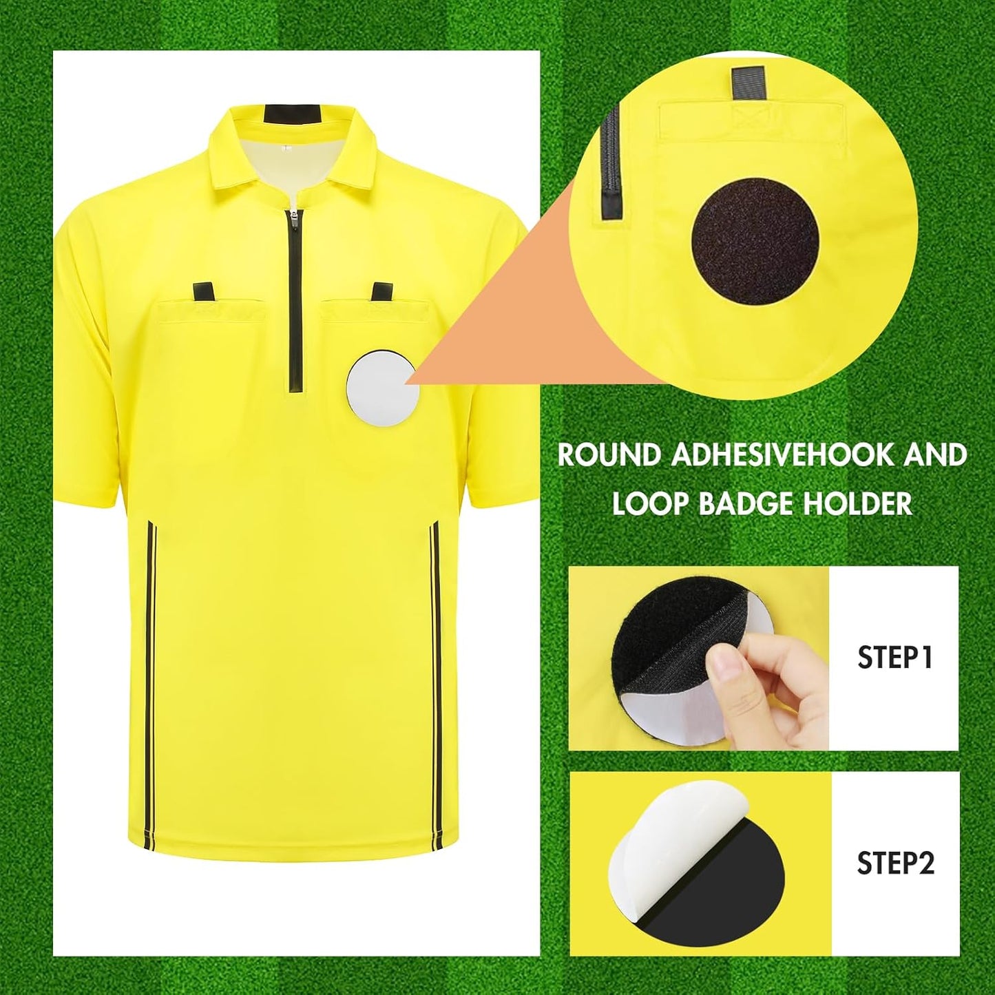 VKT Soccer Referee Kit - Jersey, Shorts, Socks & Whistle | Red & Yellow Cards Included