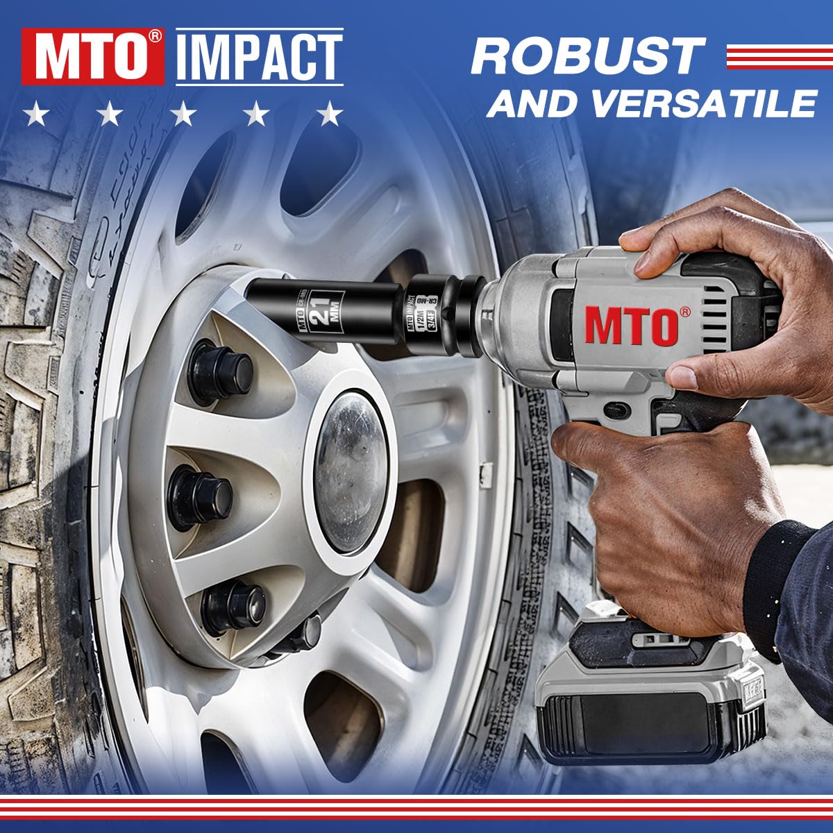 MTO 3/4" Female to 1/2" Male Impact Socket Adapter, 3/4-Inch Impact Socket Adapter Reducer, Chrome Molybdenum Alloy Steel