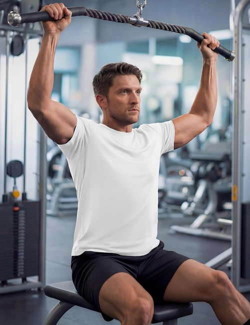 MAGCOMSEN Men's Workout Shirt - Dry Fit Short Sleeve Athletic Tee with UPF 50+ Protection | Moisture-Wicking for Gym & Outdoor Activities