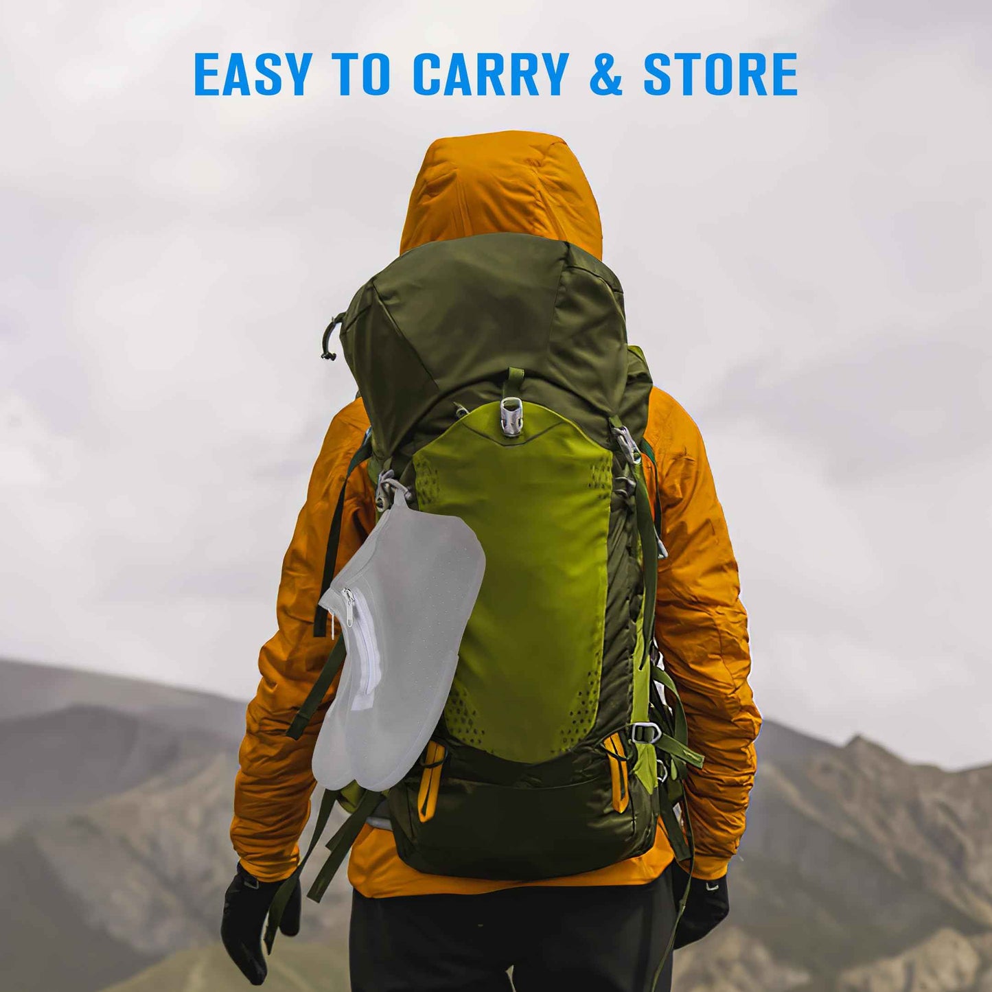 Waterproof Shoe Covers Slip-Resistant Overshoes Newly Upgraded and Latest Model for Men Women, Reusable Rain Boots for Outdoor, Cycling, Hiking, Work (Transparent, L (Women 8-10.5, Men 7-10))