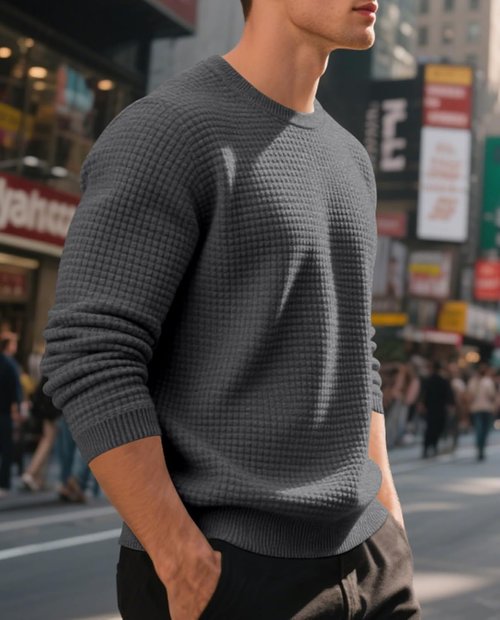 LIZALIG Men's Tee - European Style Solid Color Round Neck Shirt | Breathable Base Layer for Gym & Casual Wear