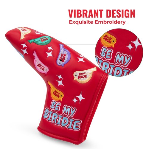 Golf Blade Putter Cover, Golf Blade Covers with Strong Magnetic Closure, Colorful Bird Design Putter Head Cover Waterproof PU Leather Blade Putter Headcover