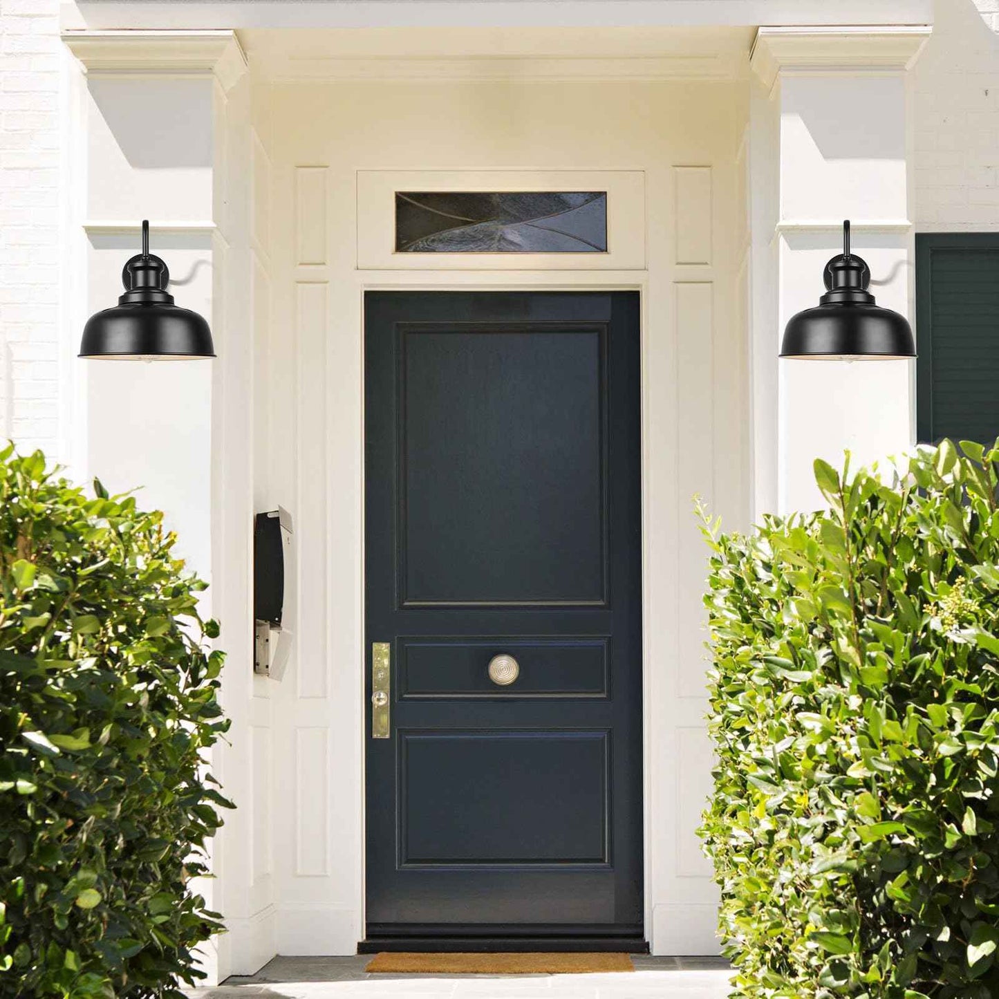 Diyel Solar Barn Light for Outside, Dusk to Dawn Gooseneck Outdoor Wall Lights Solar Powered, Farmhouse Exterior Wall Sconce, Industrial Outside Lighting Fixture, Rustic Lantern for Garage, Barn, Shed