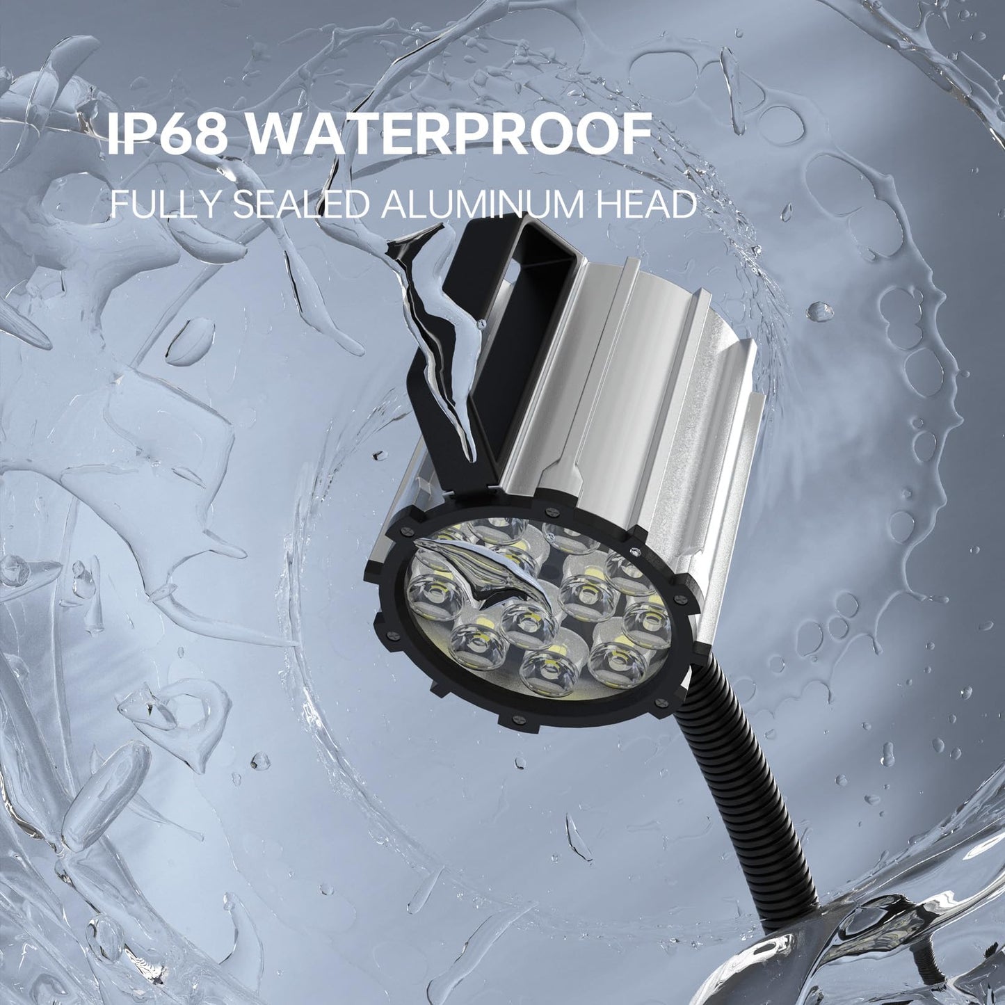 Magnetic Light, 18W Lathe Machine Lamp, 1800 Lumens Flexible Lathe Work Light for CNC Milling Machine Drill Press Lighting