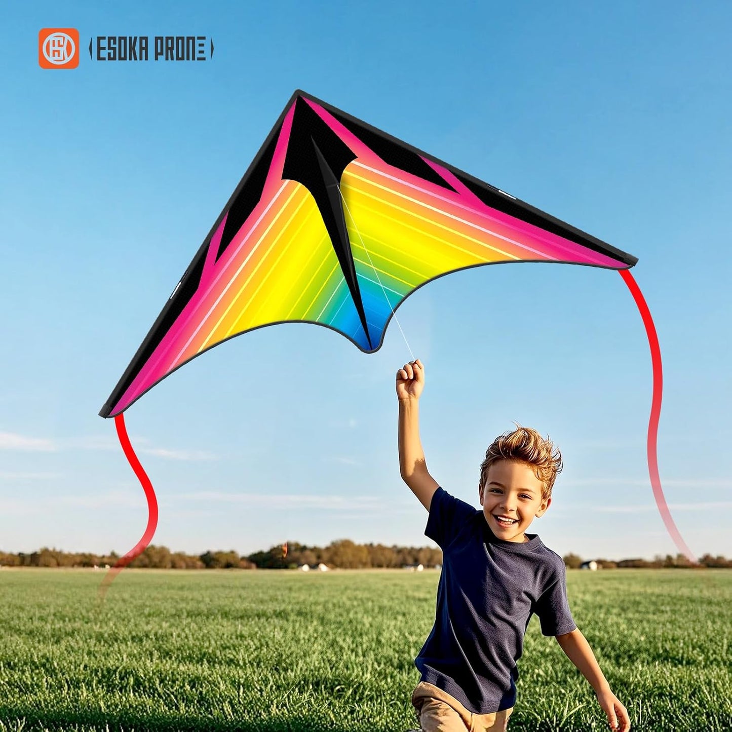 QC Grassland Kites - Easy to Fly Beach Kites for Kids & Adults | Includes 328ft String, Perfect Gift