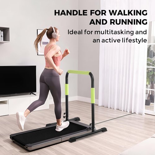 Walking Pad Handle Bar Only,31.4"-43.4" Adjustable Handrail Height - Universal Safety Handrail for 24.4" Wide Treadmills, Stable Support for Home Office Walking Pad, Gym Use,Tool-Free Assembly(Green)