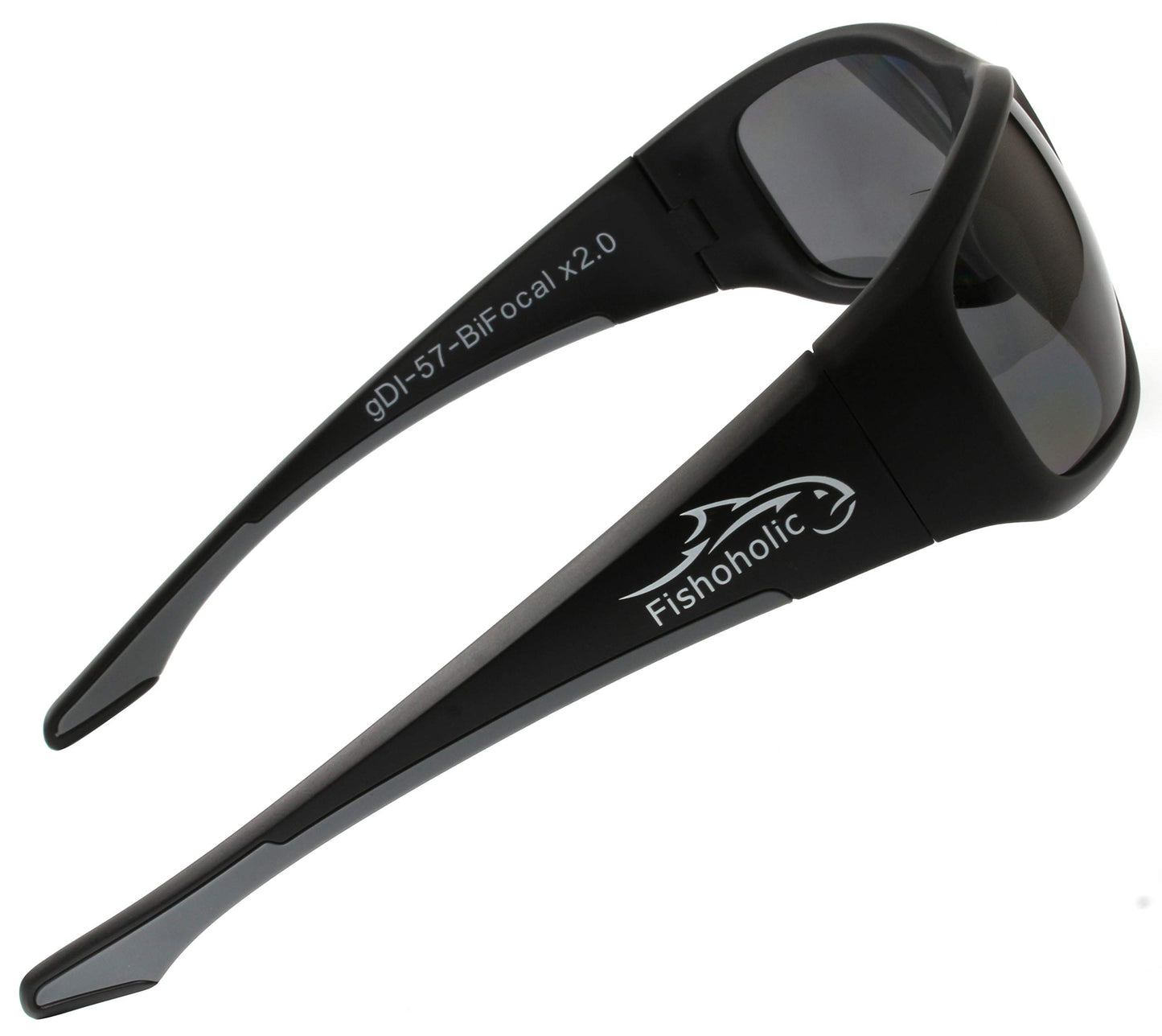 Fishoholic Polarized Bi-Focal Fishing Sunglasses with Reader Magnification (1.5x, 2.0x, 2.5x Options) and UV400 Protection