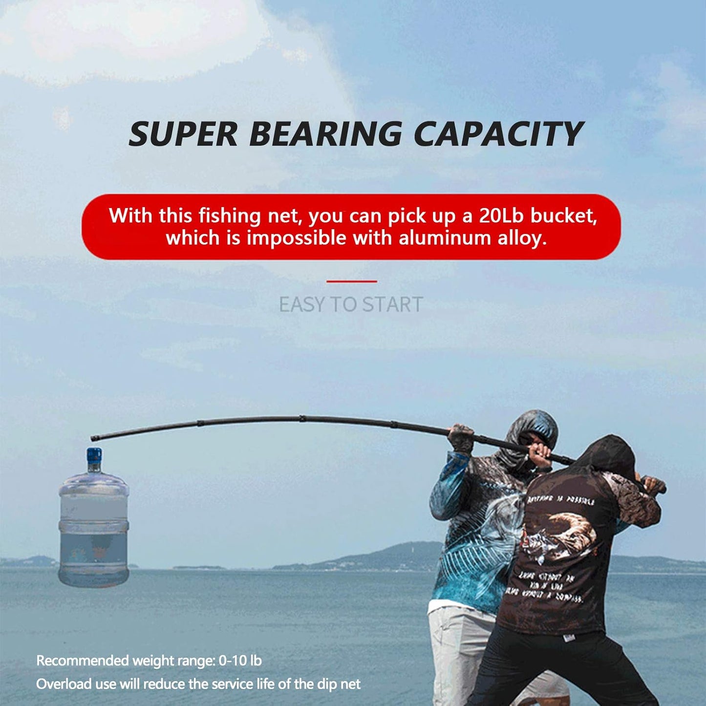 Skiennix Extra Long Fishing Net - Telescoping Carbon Fiber Landing Net | 9ft/11.15ft, Holds Up to 20lbs