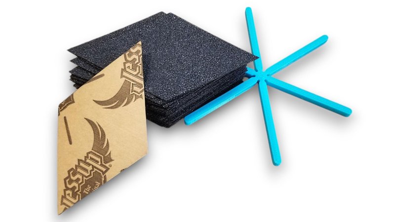 Grip Tape Sticker for Skateboard in Hexagon or 3D Box Design, Perfect for Longboard, Electric Skateboard, Evolve, Scooter, Onewheel, Esk8 Jessup (Hexagon)