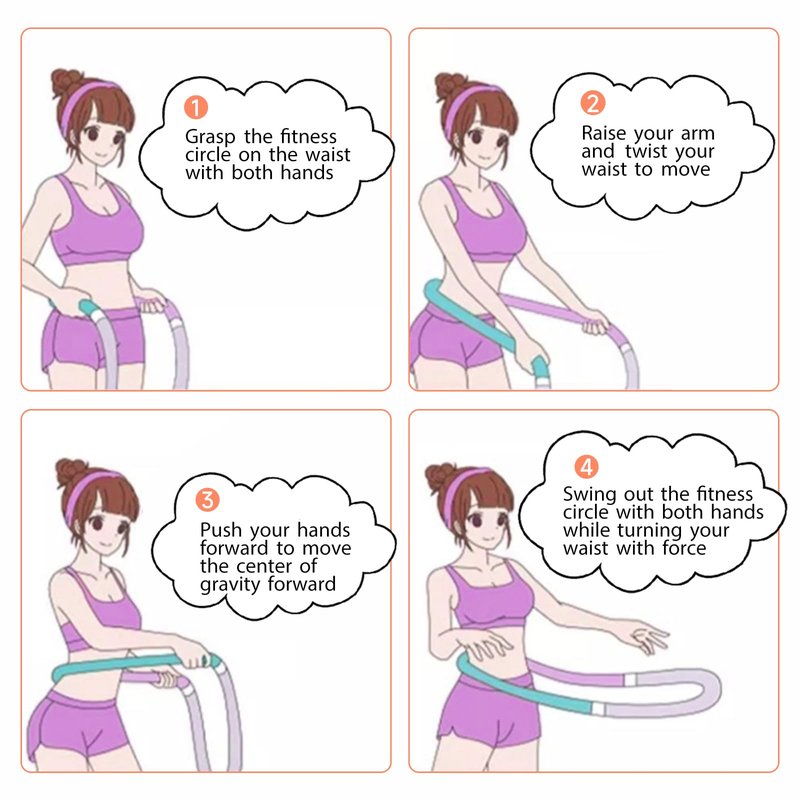 Abdominal Workout Hoop,Designed with Waist Spring,Suitable for Adult Pilates Fitness Circle Carried by Family Fitness and Travel.