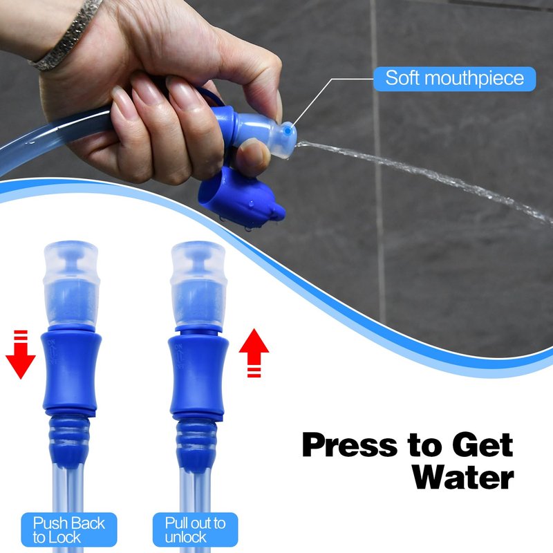 Mdvora 2L Hydration Bladder Cleaning Kit, Large Opening Water Bladder for Cycling Hiking Camping