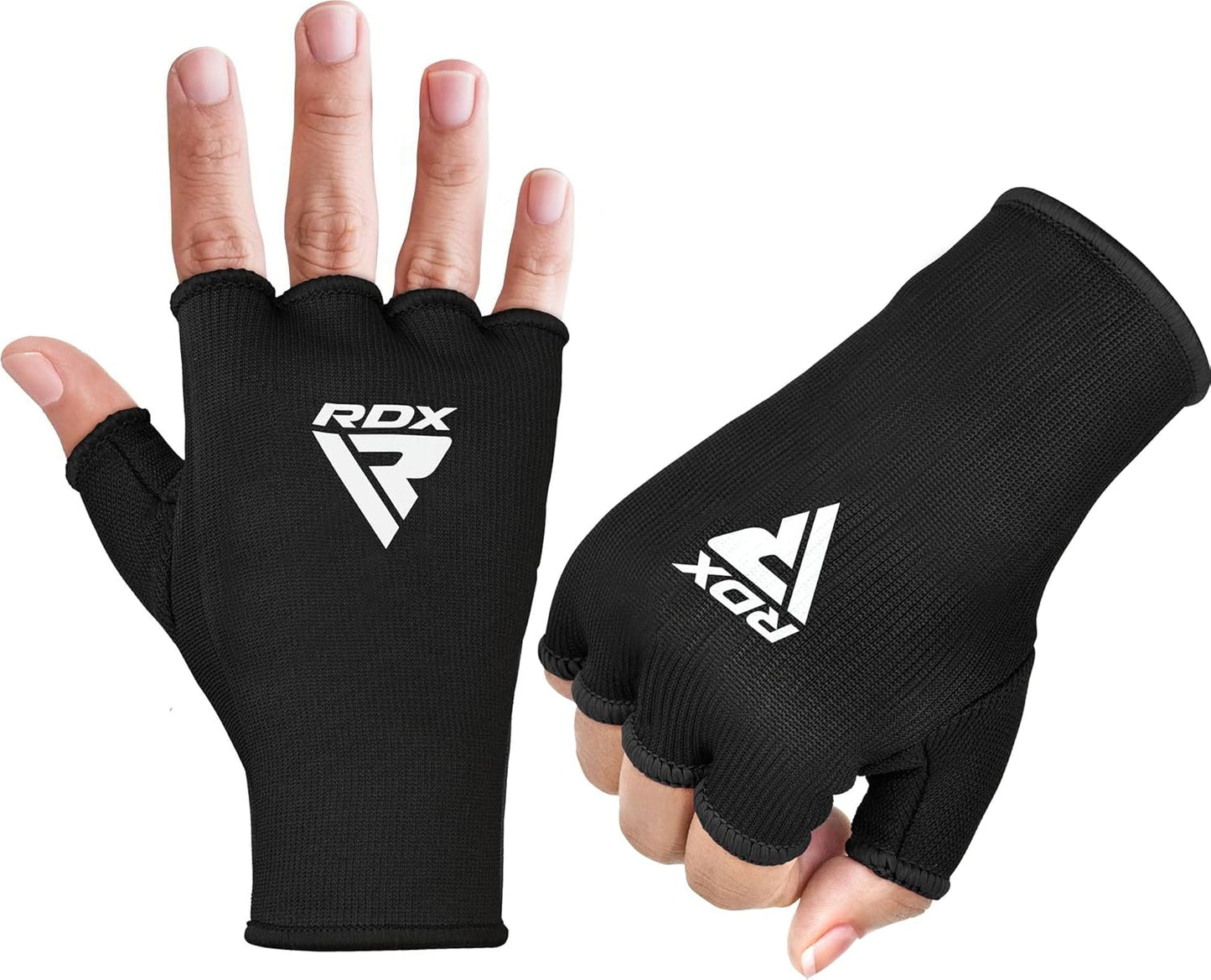 RDX Boxing Hand Wraps - Half Finger Inner Gloves for Men & Women | Elasticated Fist Protection for MMA & Kickboxing