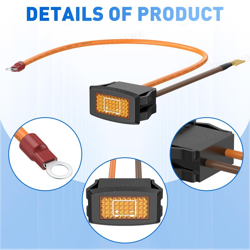 FIXHAWK 48-Volt Battery Warning Light with CDM Reading Capability for Club Car DS 1995-UP Electric Golf Cart,Replace OEM 101935501