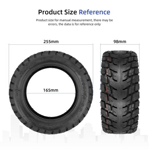 ulip 2 PCS 100/65-6.5 Off-Road Vacuum Tire for VSETT 11+ Zero 11X Dualtron for 11 Inch Electric Scooter Tubeless Wider and Thicker Tires Non-Slip Spare Wheels for Scooter