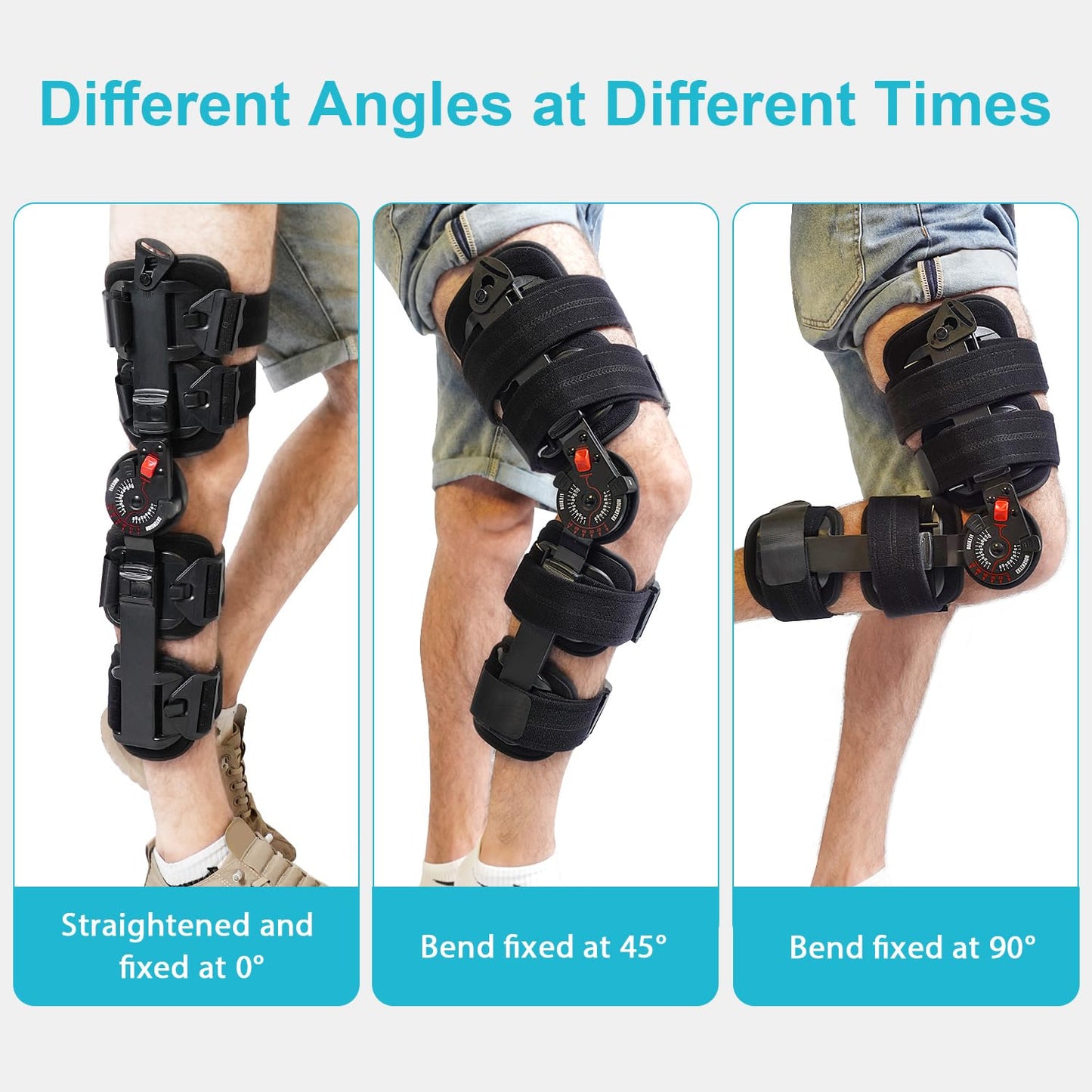KD ROM Knee Brace: Hinged Post-Op Knee Brace for Arthritis, ACL, MCL, and PCL Injury – Optimal Support for Rehabilitation